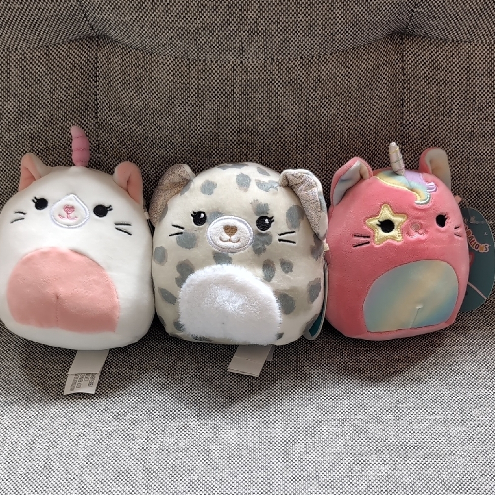Squishmallow 5 in Cat Trio Bundle - NWT